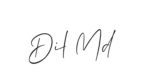 Use a signature maker to create a handwritten signature online. With this signature software, you can design (Allison_Script) your own signature for name Dil Md. Dil Md signature style 2 images and pictures png