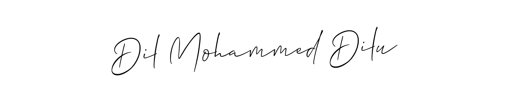 Design your own signature with our free online signature maker. With this signature software, you can create a handwritten (Allison_Script) signature for name Dil Mohammed Dilu. Dil Mohammed Dilu signature style 2 images and pictures png