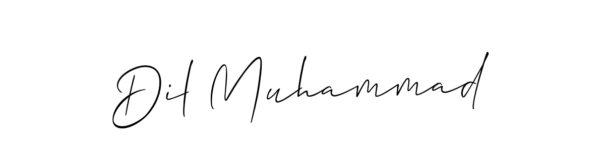 How to make Dil Muhammad name signature. Use Allison_Script style for creating short signs online. This is the latest handwritten sign. Dil Muhammad signature style 2 images and pictures png
