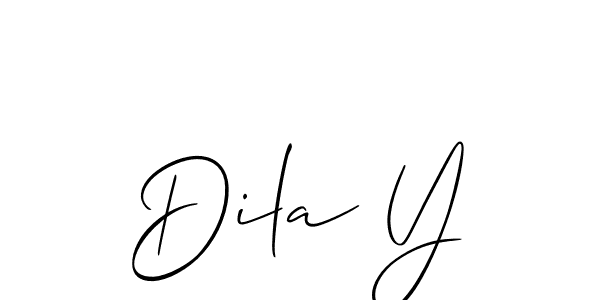 You should practise on your own different ways (Allison_Script) to write your name (Dila Y) in signature. don't let someone else do it for you. Dila Y signature style 2 images and pictures png