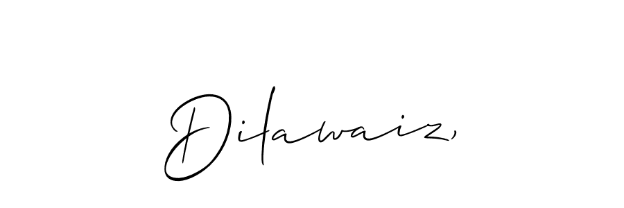 You should practise on your own different ways (Allison_Script) to write your name (Dilawaiz,) in signature. don't let someone else do it for you. Dilawaiz, signature style 2 images and pictures png