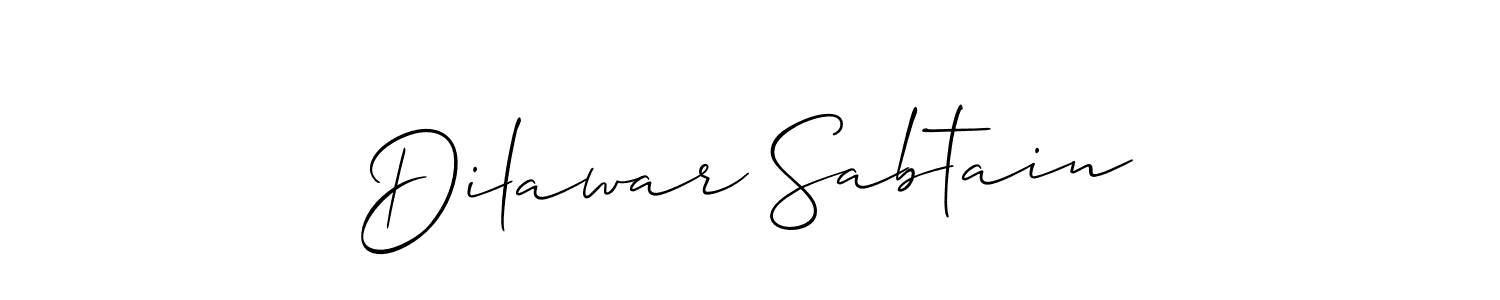 Design your own signature with our free online signature maker. With this signature software, you can create a handwritten (Allison_Script) signature for name Dilawar Sabtain. Dilawar Sabtain signature style 2 images and pictures png