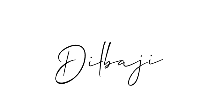 How to make Dilbaji name signature. Use Allison_Script style for creating short signs online. This is the latest handwritten sign. Dilbaji signature style 2 images and pictures png