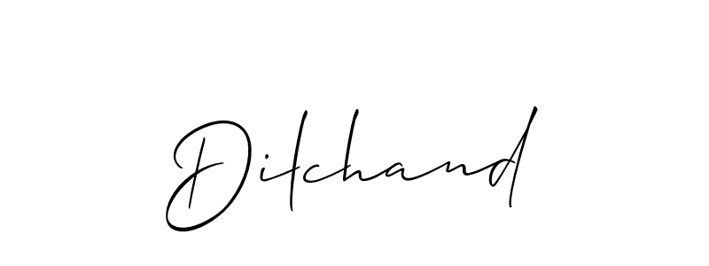 How to make Dilchand name signature. Use Allison_Script style for creating short signs online. This is the latest handwritten sign. Dilchand signature style 2 images and pictures png