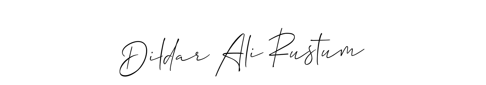 Also You can easily find your signature by using the search form. We will create Dildar Ali Rustum name handwritten signature images for you free of cost using Allison_Script sign style. Dildar Ali Rustum signature style 2 images and pictures png