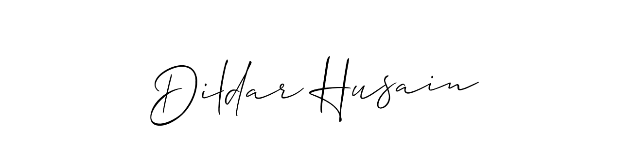 The best way (Allison_Script) to make a short signature is to pick only two or three words in your name. The name Dildar Husain include a total of six letters. For converting this name. Dildar Husain signature style 2 images and pictures png