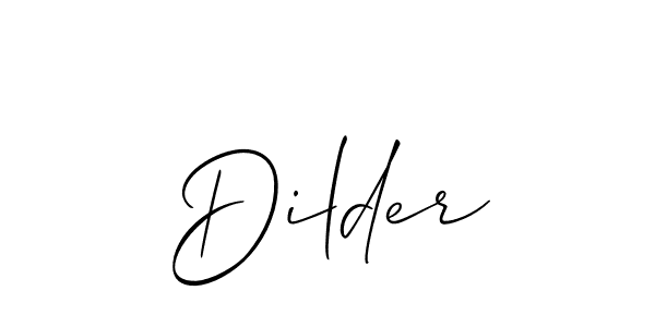 Make a beautiful signature design for name Dilder. With this signature (Allison_Script) style, you can create a handwritten signature for free. Dilder signature style 2 images and pictures png