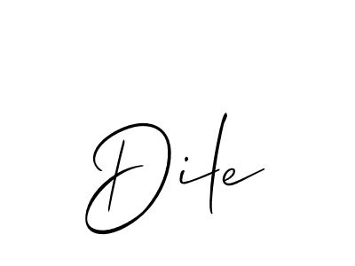 Also we have Dile name is the best signature style. Create professional handwritten signature collection using Allison_Script autograph style. Dile signature style 2 images and pictures png