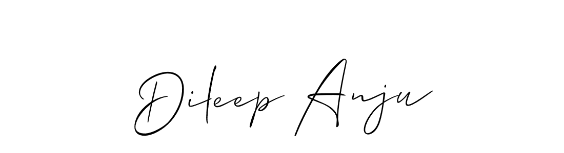 How to Draw Dileep Anju signature style? Allison_Script is a latest design signature styles for name Dileep Anju. Dileep Anju signature style 2 images and pictures png
