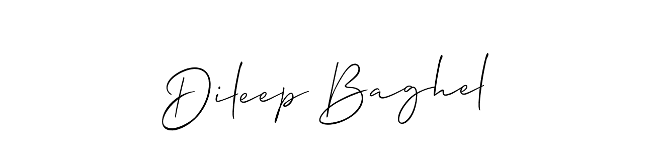 It looks lik you need a new signature style for name Dileep Baghel. Design unique handwritten (Allison_Script) signature with our free signature maker in just a few clicks. Dileep Baghel signature style 2 images and pictures png