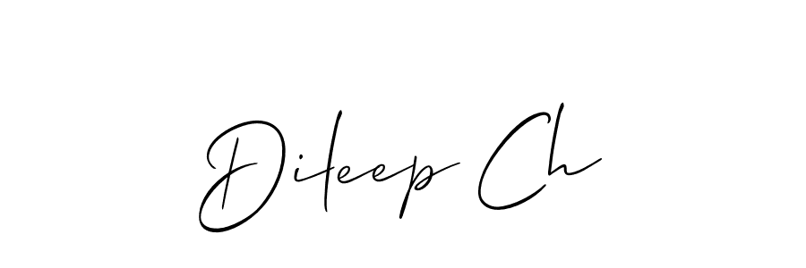 How to make Dileep Ch signature? Allison_Script is a professional autograph style. Create handwritten signature for Dileep Ch name. Dileep Ch signature style 2 images and pictures png