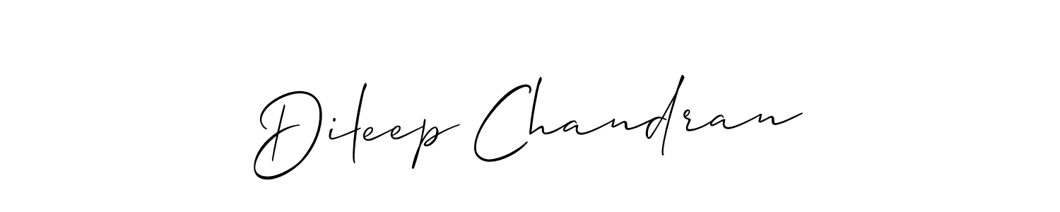 How to make Dileep Chandran signature? Allison_Script is a professional autograph style. Create handwritten signature for Dileep Chandran name. Dileep Chandran signature style 2 images and pictures png