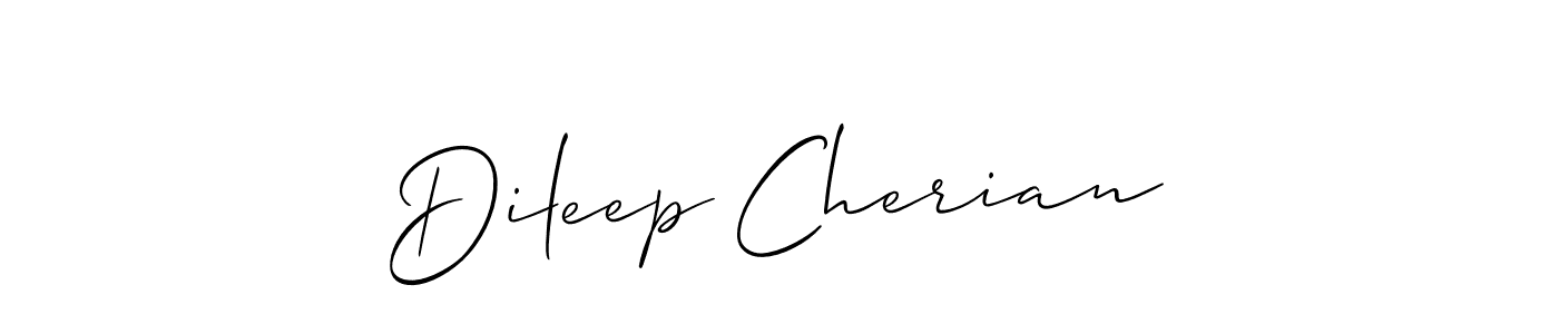 The best way (Allison_Script) to make a short signature is to pick only two or three words in your name. The name Dileep Cherian include a total of six letters. For converting this name. Dileep Cherian signature style 2 images and pictures png