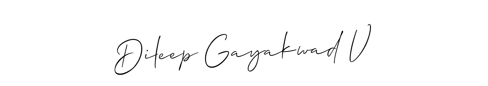 Also You can easily find your signature by using the search form. We will create Dileep Gayakwad V name handwritten signature images for you free of cost using Allison_Script sign style. Dileep Gayakwad V signature style 2 images and pictures png