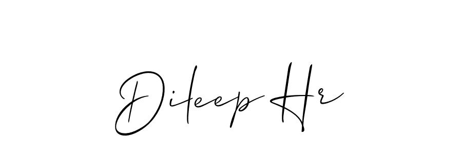 The best way (Allison_Script) to make a short signature is to pick only two or three words in your name. The name Dileep Hr include a total of six letters. For converting this name. Dileep Hr signature style 2 images and pictures png