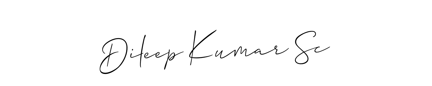 It looks lik you need a new signature style for name Dileep Kumar Sc. Design unique handwritten (Allison_Script) signature with our free signature maker in just a few clicks. Dileep Kumar Sc signature style 2 images and pictures png