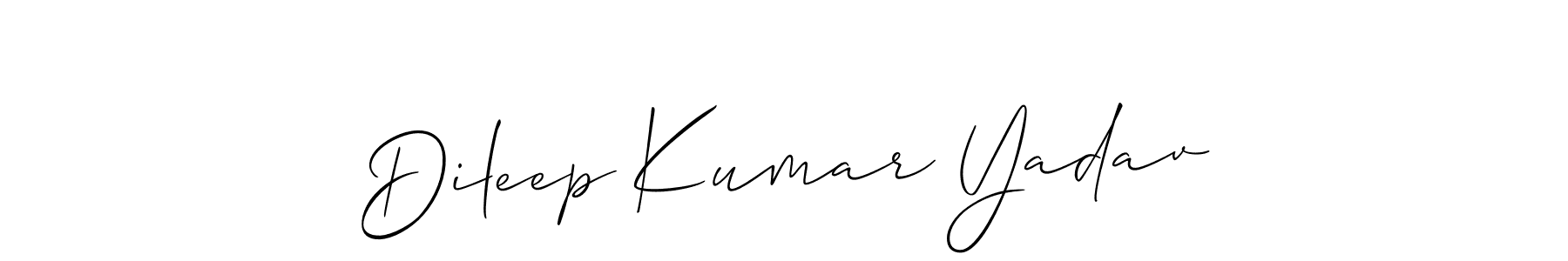 Also You can easily find your signature by using the search form. We will create Dileep Kumar Yadav name handwritten signature images for you free of cost using Allison_Script sign style. Dileep Kumar Yadav signature style 2 images and pictures png