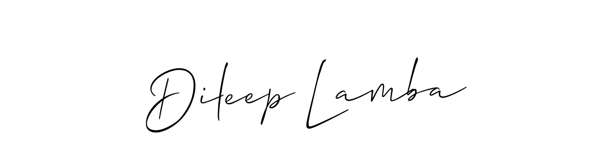 Create a beautiful signature design for name Dileep Lamba. With this signature (Allison_Script) fonts, you can make a handwritten signature for free. Dileep Lamba signature style 2 images and pictures png