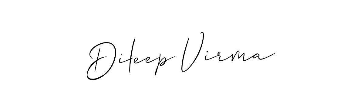 Make a short Dileep Virma signature style. Manage your documents anywhere anytime using Allison_Script. Create and add eSignatures, submit forms, share and send files easily. Dileep Virma signature style 2 images and pictures png