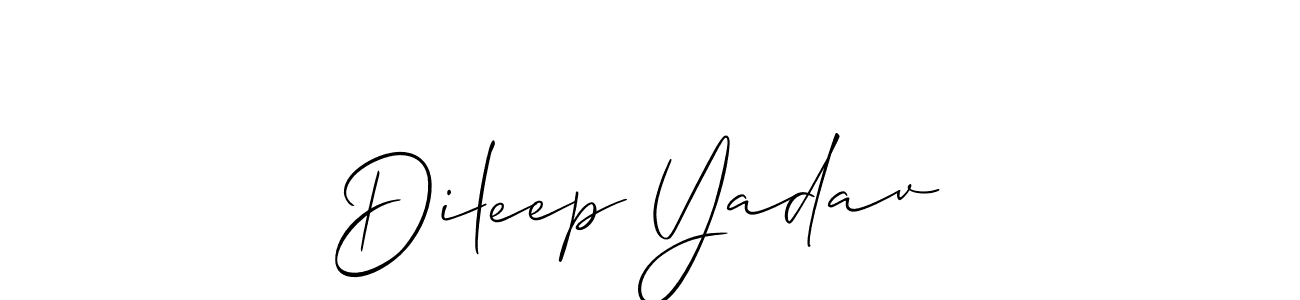 if you are searching for the best signature style for your name Dileep Yadav . so please give up your signature search. here we have designed multiple signature styles  using Allison_Script. Dileep Yadav  signature style 2 images and pictures png