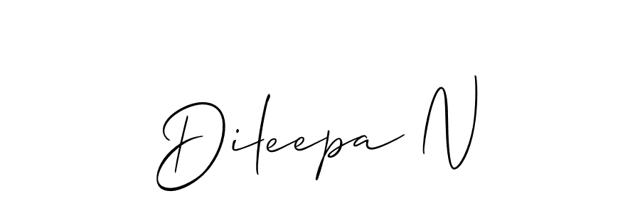 How to Draw Dileepa N signature style? Allison_Script is a latest design signature styles for name Dileepa N. Dileepa N signature style 2 images and pictures png