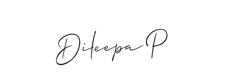 How to Draw Dileepa P signature style? Allison_Script is a latest design signature styles for name Dileepa P. Dileepa P signature style 2 images and pictures png