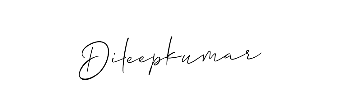 Create a beautiful signature design for name Dileepkumar. With this signature (Allison_Script) fonts, you can make a handwritten signature for free. Dileepkumar signature style 2 images and pictures png
