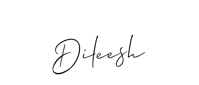 Create a beautiful signature design for name Dileesh. With this signature (Allison_Script) fonts, you can make a handwritten signature for free. Dileesh signature style 2 images and pictures png