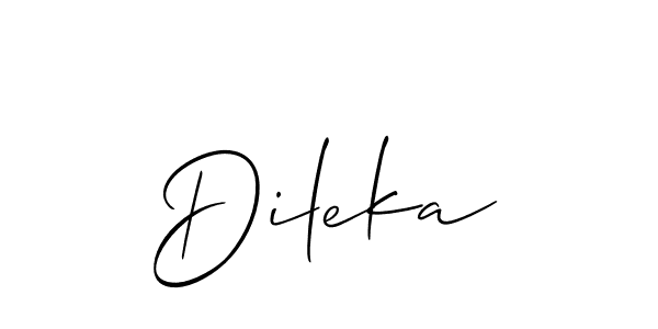 if you are searching for the best signature style for your name Dileka. so please give up your signature search. here we have designed multiple signature styles  using Allison_Script. Dileka signature style 2 images and pictures png