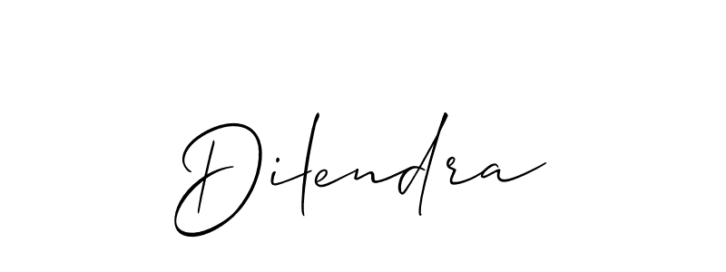 Use a signature maker to create a handwritten signature online. With this signature software, you can design (Allison_Script) your own signature for name Dilendra. Dilendra signature style 2 images and pictures png