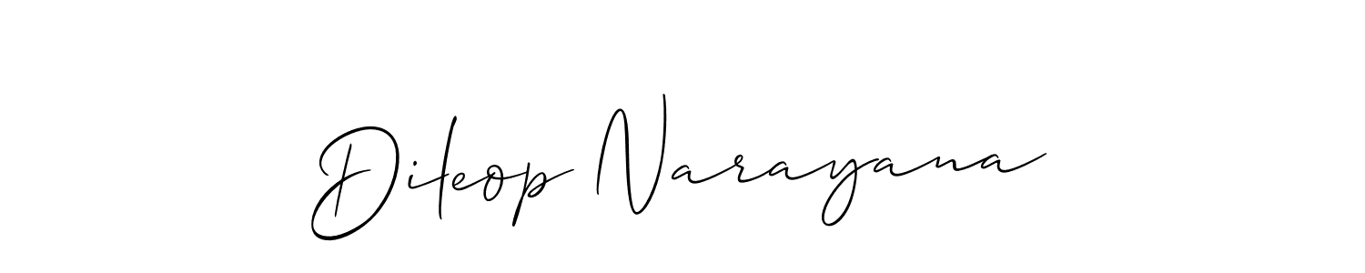 Design your own signature with our free online signature maker. With this signature software, you can create a handwritten (Allison_Script) signature for name Dileop Narayana. Dileop Narayana signature style 2 images and pictures png