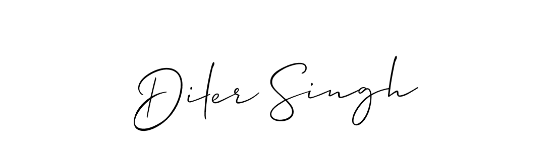 How to make Diler Singh signature? Allison_Script is a professional autograph style. Create handwritten signature for Diler Singh name. Diler Singh signature style 2 images and pictures png