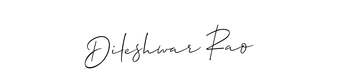 How to make Dileshwar Rao name signature. Use Allison_Script style for creating short signs online. This is the latest handwritten sign. Dileshwar Rao signature style 2 images and pictures png