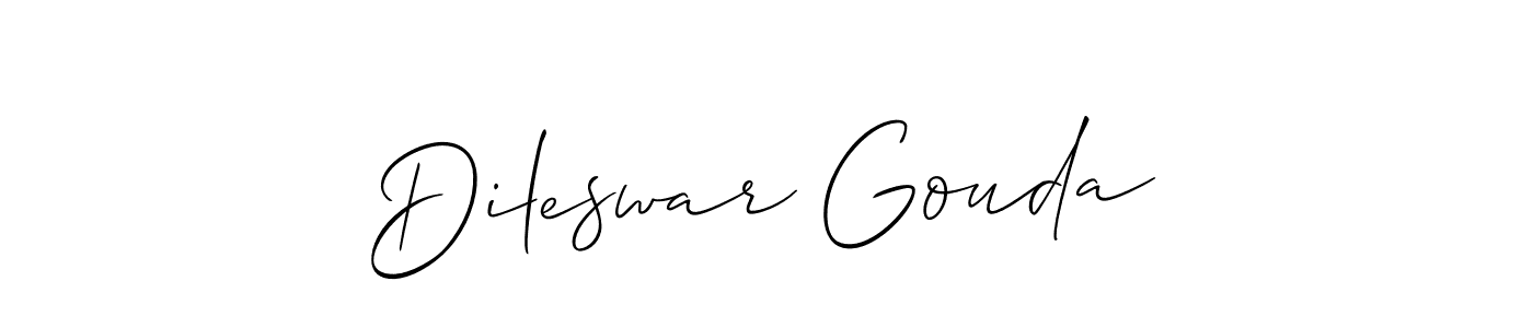 Dileswar Gouda stylish signature style. Best Handwritten Sign (Allison_Script) for my name. Handwritten Signature Collection Ideas for my name Dileswar Gouda. Dileswar Gouda signature style 2 images and pictures png