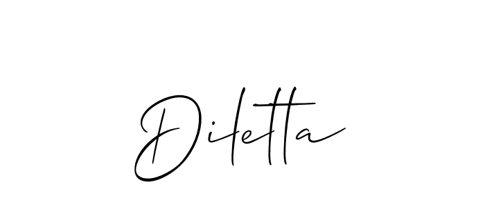 Make a beautiful signature design for name Diletta. Use this online signature maker to create a handwritten signature for free. Diletta signature style 2 images and pictures png