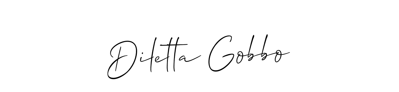 How to make Diletta Gobbo name signature. Use Allison_Script style for creating short signs online. This is the latest handwritten sign. Diletta Gobbo signature style 2 images and pictures png