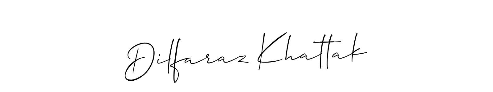 if you are searching for the best signature style for your name Dilfaraz Khattak. so please give up your signature search. here we have designed multiple signature styles  using Allison_Script. Dilfaraz Khattak signature style 2 images and pictures png