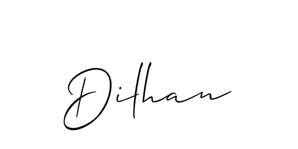 Create a beautiful signature design for name Dilhan. With this signature (Allison_Script) fonts, you can make a handwritten signature for free. Dilhan signature style 2 images and pictures png
