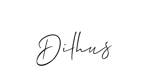 Use a signature maker to create a handwritten signature online. With this signature software, you can design (Allison_Script) your own signature for name Dilhus. Dilhus signature style 2 images and pictures png
