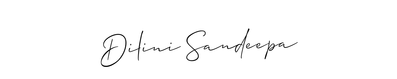 This is the best signature style for the Dilini Sandeepa name. Also you like these signature font (Allison_Script). Mix name signature. Dilini Sandeepa signature style 2 images and pictures png