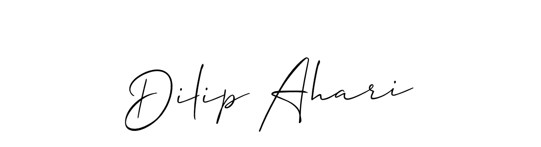 Make a beautiful signature design for name Dilip Ahari. With this signature (Allison_Script) style, you can create a handwritten signature for free. Dilip Ahari signature style 2 images and pictures png