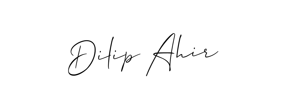 Also we have Dilip Ahir name is the best signature style. Create professional handwritten signature collection using Allison_Script autograph style. Dilip Ahir signature style 2 images and pictures png