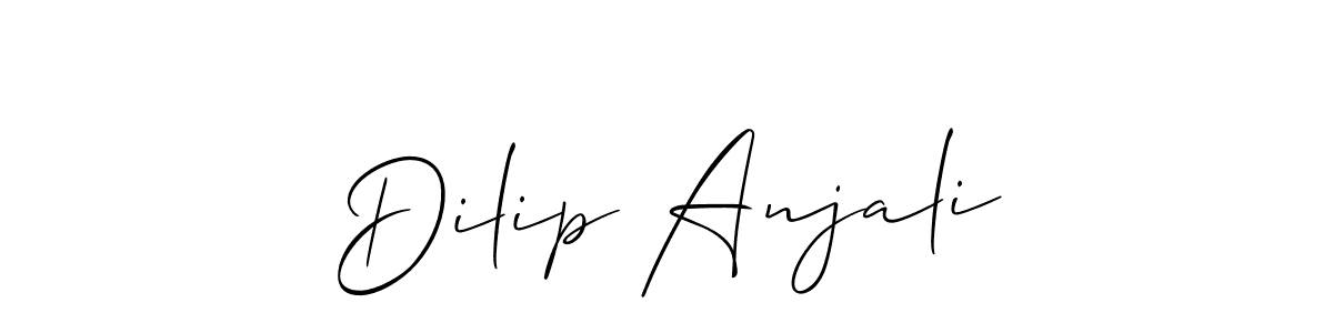 Use a signature maker to create a handwritten signature online. With this signature software, you can design (Allison_Script) your own signature for name Dilip Anjali. Dilip Anjali signature style 2 images and pictures png