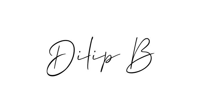 Also You can easily find your signature by using the search form. We will create Dilip B name handwritten signature images for you free of cost using Allison_Script sign style. Dilip B signature style 2 images and pictures png