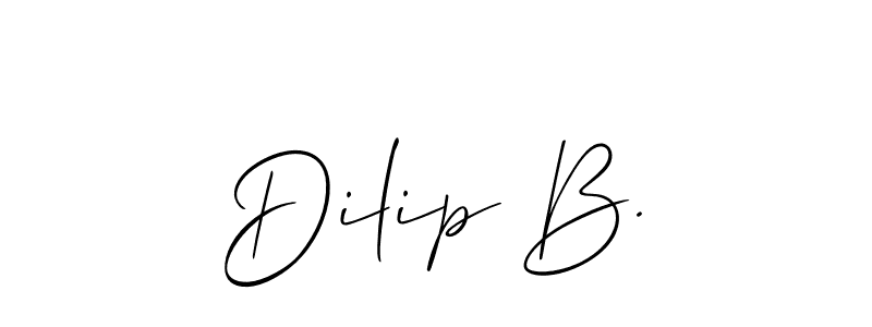 Use a signature maker to create a handwritten signature online. With this signature software, you can design (Allison_Script) your own signature for name Dilip B.. Dilip B. signature style 2 images and pictures png