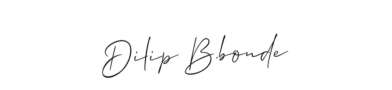 How to make Dilip B.bonde signature? Allison_Script is a professional autograph style. Create handwritten signature for Dilip B.bonde name. Dilip B.bonde signature style 2 images and pictures png