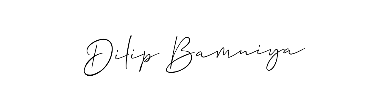 You can use this online signature creator to create a handwritten signature for the name Dilip Bamniya. This is the best online autograph maker. Dilip Bamniya signature style 2 images and pictures png