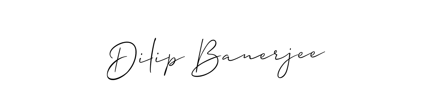 Use a signature maker to create a handwritten signature online. With this signature software, you can design (Allison_Script) your own signature for name Dilip Banerjee. Dilip Banerjee signature style 2 images and pictures png