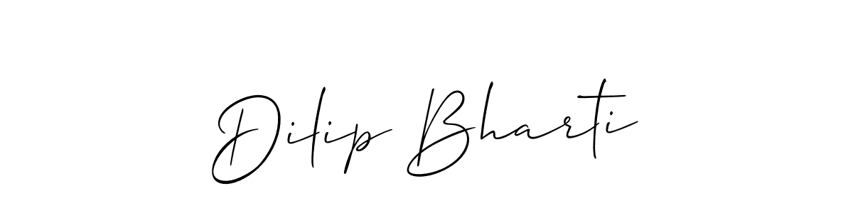 if you are searching for the best signature style for your name Dilip Bharti. so please give up your signature search. here we have designed multiple signature styles  using Allison_Script. Dilip Bharti signature style 2 images and pictures png