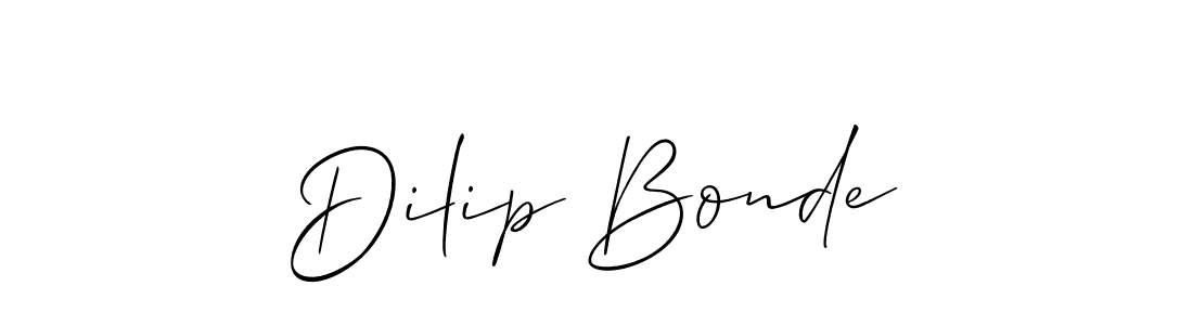 Make a short Dilip Bonde signature style. Manage your documents anywhere anytime using Allison_Script. Create and add eSignatures, submit forms, share and send files easily. Dilip Bonde signature style 2 images and pictures png
